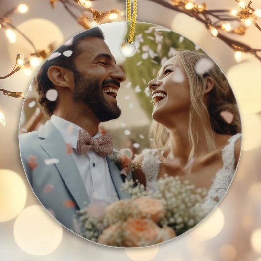 Personalisiertes Erstes Weihnachten Verheiratet fe Keramik Ornament