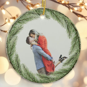Personalisiertes Erstes Weihnachten Verlobt festli Keramik Ornament