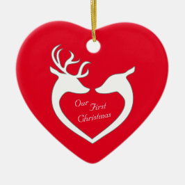 Personalisiertes erstes Weihnachtsfest Keramik Ornament