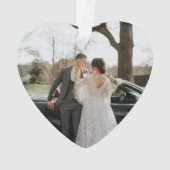 Personalisiertes erstes Weihnachtsgeschenk Verlobt Ornament (Rückseite)