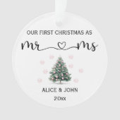 Personalisiertes Erstes Weihnachtspaar Ornament (Vorderseite)