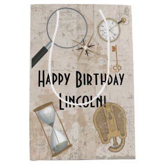 Personalisiertes Escape Room Party Geschenktasche Mittlere Geschenktüte