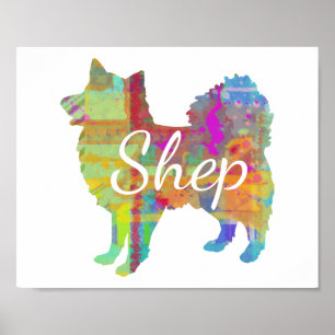 Personalisiertes Eskimo Dog Art Print Poster