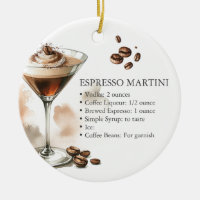 Personalisiertes Espresso Martini Rezept Ornament