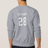 Personalisiertes Essen Schlaf Baseball Sweatshirt (Rückseite)