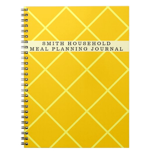 Personalisiertes Essensplanungsblatt Notizblock (Vorderseite)
