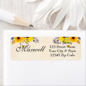 Personalisiertes Etikett für Sonnenblumen (Insitu)