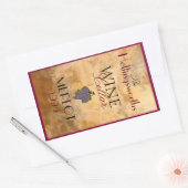 Personalisiertes Etikett für Weinflaschen Rechteckiger Aufkleber (Umschlag)