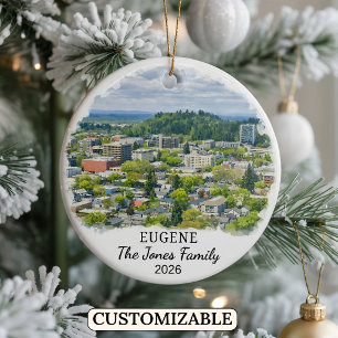 Personalisiertes Eugene-Ornament, individuelles Or Keramik Ornament