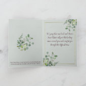 Personalisiertes Eukalyptus-Beileid Karte (Innenseite)