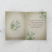 Personalisiertes Eukalyptus-Beileid Karte (Innenseite)