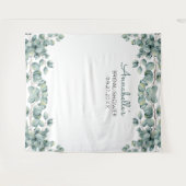 Personalisiertes Eukalyptus-Brautparty Foto Prop Wandteppich (Vorderseite (Horizontal))