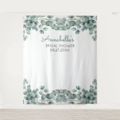 Personalisiertes Eukalyptus-Brautparty Foto Prop Wandteppich (Vorderseite)