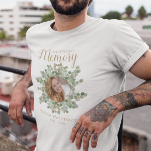 Personalisiertes Eukalyptus-Foto-Gedenk-T-Shirt T-Shirt