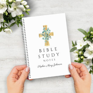 Personalisiertes Eukalyptus-Religiöses-Kreuz-Notiz Notizblock