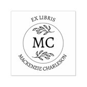 Personalisiertes Ex Libris Bibliothek Monogramm Bu Permastempel (Design)