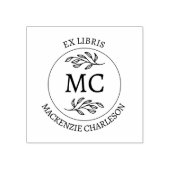 Personalisiertes Ex Libris Monogrammbuch Gummistempel (Prägung)