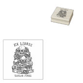 Personalisiertes Ex Libris Skulls Buchzeichen Gummistempel (Stempel)