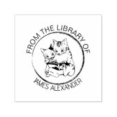 Personalisiertes Exlibris Monogram Library Benutze Permastempel (Design)