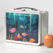 Personalisiertes Exotic Fish Tank Aquarium Metal M Metall Brotdose (Beispiel)