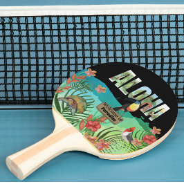 Personalisiertes exotisches Aloha Tropical Paradis Tischtennis Schläger