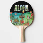 Personalisiertes exotisches Aloha Tropical Paradis Tischtennis Schläger (Vorderseite)