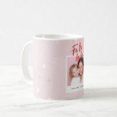 Personalisiertes Fa La La La Rosa Weihnachtsfoto Kaffeetasse (Vorderseite Links)