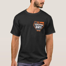 Personalisiertes Fahrer-Nummern-Name-T-Shirt