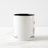 Personalisiertes Fahrrad für ihr Individuelle Name Zweifarbige Tasse (Mittel)