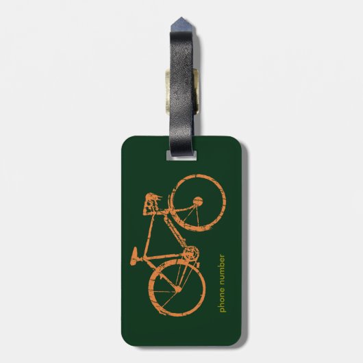 personalisiertes Fahrrad Gepäckanhänger (Rückseite vertikal)