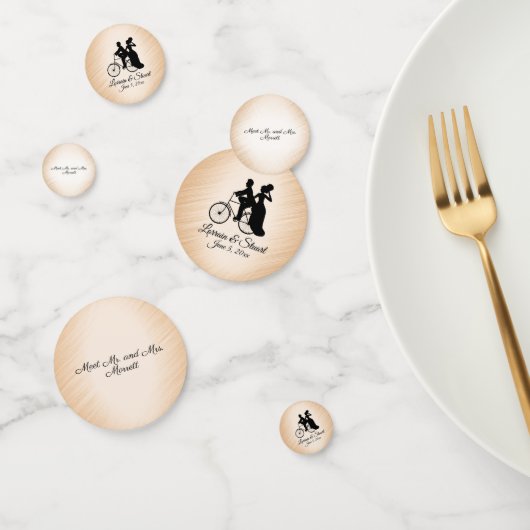 Personalisiertes Fahrrad Peach Wedding Confetti Konfetti (Gruppe)