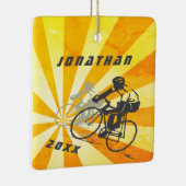 Personalisiertes Fahrrad Retro Bike Weihnachten Keramikornament (Rechts)