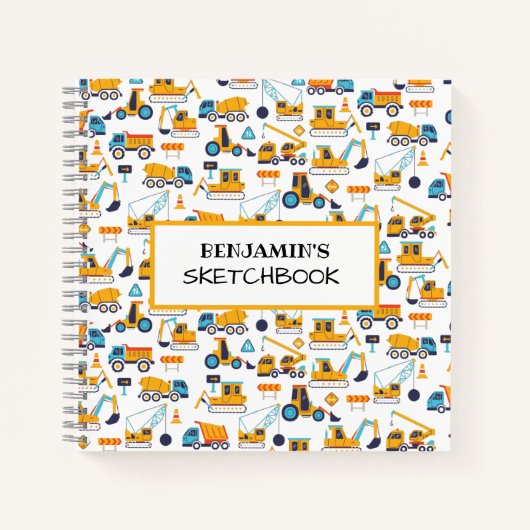 Personalisiertes Fahrtenbuch für Baulastkraftwagen Notizblock (Vorderseite)