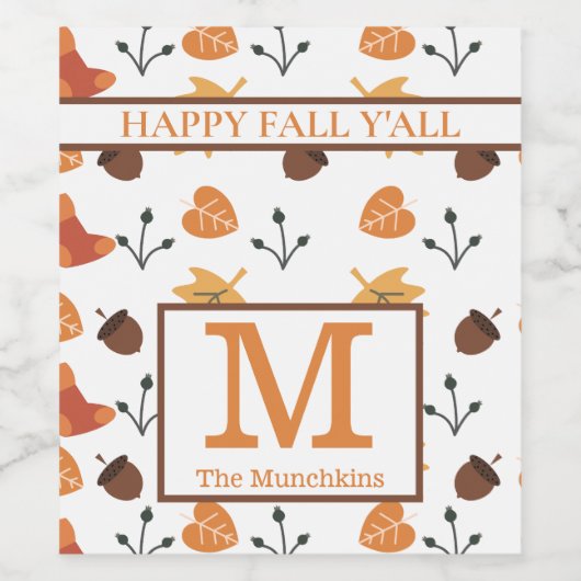 Personalisiertes Fall-Weinetikett Weinetikett (Einzelnes Label)