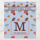 Personalisiertes Fall-Weinetikett Weinetikett (Einzelnes Label)