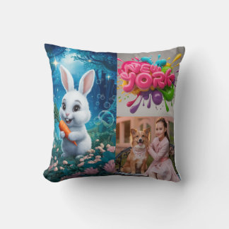 personalisiertes familiäres Foto, Bohenkissen Kissen