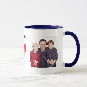 Personalisiertes familiäres Foto Liebe Sie Papa Tasse