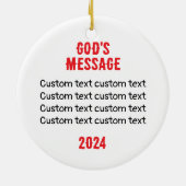 Personalisiertes familiäres Foto mit benutzerdefin Keramik Ornament (Hinten)