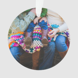 Personalisiertes familiäres Foto Weihnachten Ornament