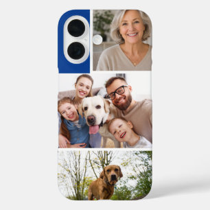 Personalisiertes Familien-3-Fotos-Collage-Andenken iPhone 16 Hülle