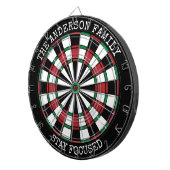 Personalisiertes Familien-Dartboard 'Bleib Fokussi Dartscheibe (Vorderseite rechts)