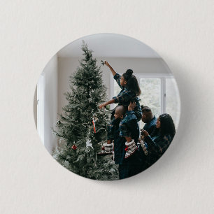 Personalisiertes Familien-Weihnachtsfoto Button