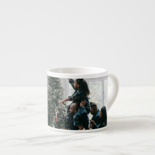 Personalisiertes Familien-Weihnachtsfoto Espressotasse