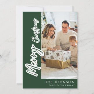 Personalisiertes Familien-Weihnachtsfoto | Moderne Feiertagskarte