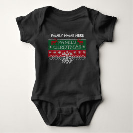Personalisiertes Familien-Weihnachtshässliche Baby Strampler