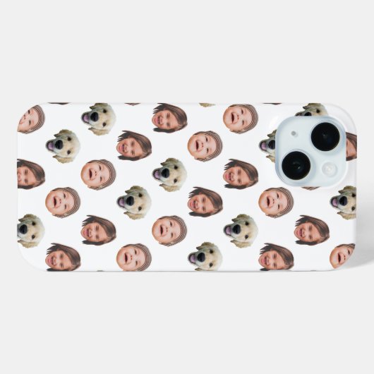 Personalisiertes Familienbild 3 Fotos weiß Case-Mate iPhone Hülle (Rückseite (Horizontal))