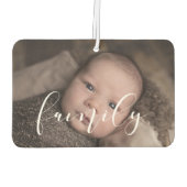 Personalisiertes Familienbild Autolufterfrischer (Rückseite)