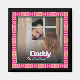 Personalisiertes Familienbild - Vater-Tochter-Sohn Magnet