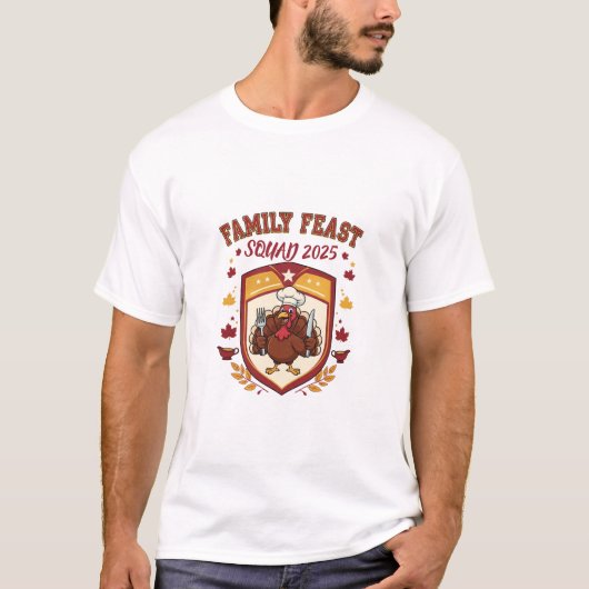 Personalisiertes Familienfest Squad 2025 Erntedank T-Shirt (Vorderseite)