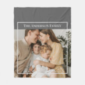 Personalisiertes Familienfoto | Benutzerdefinierte Fleecedecke (Vorderseite)